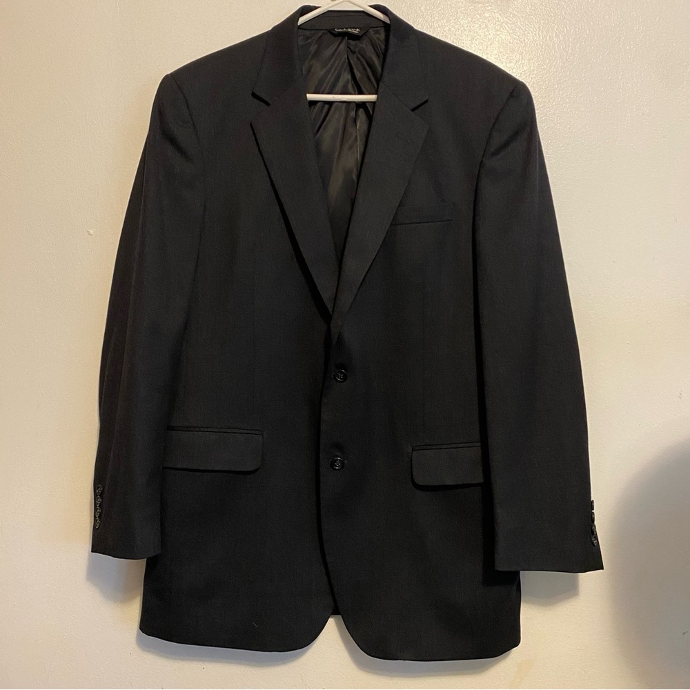 Jos A Banks Classic Black Men's Blazer Size 44XL Pockets 2 Button Up
